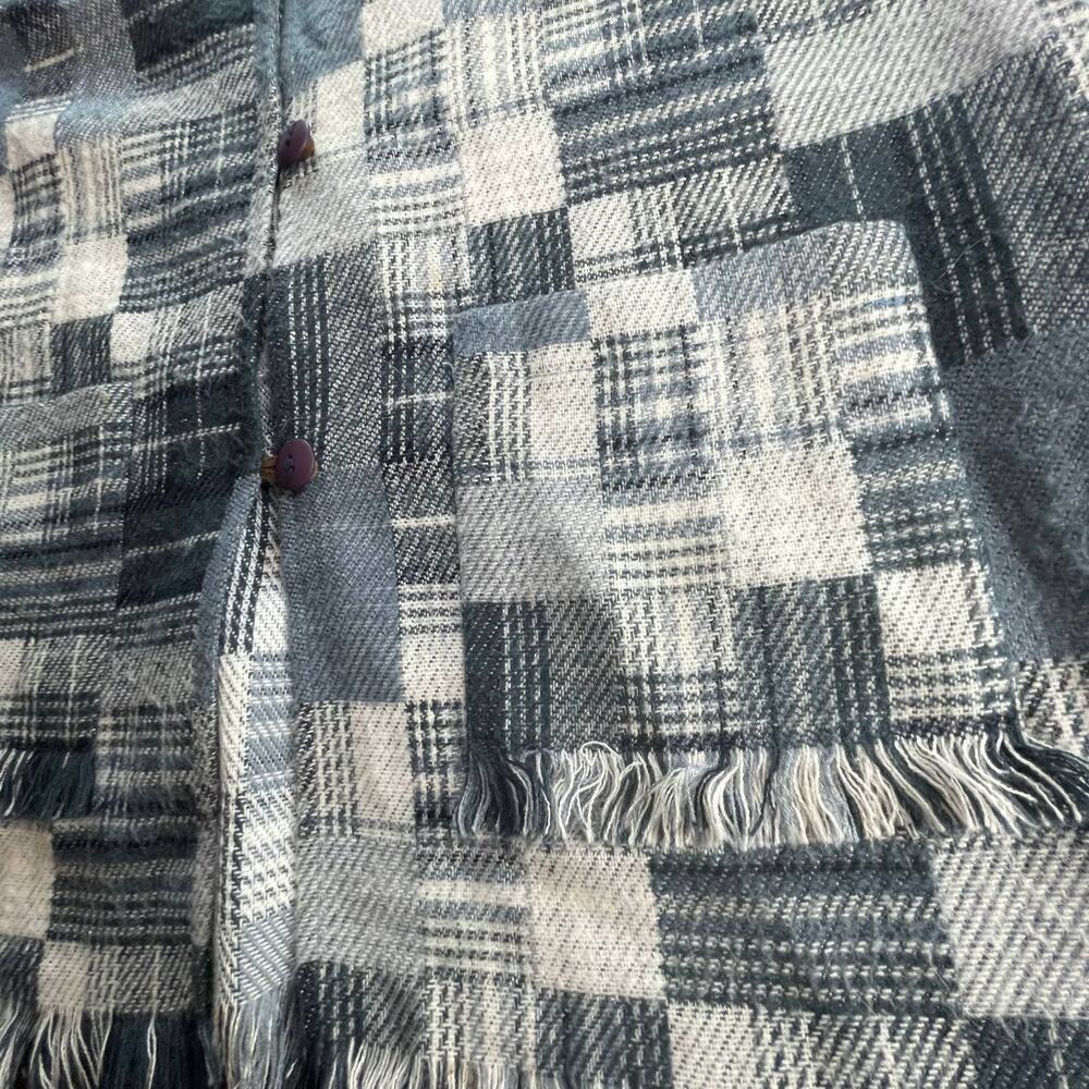 Vintage Cottagecore Patchwork Longline Fringed Ve… - image 7